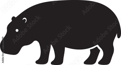 Hippopotamus Icon – Vector Illustration