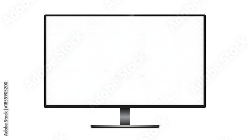 Blank computer monitor isolated on transparent background