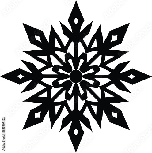 abstract snowflake vector illustration