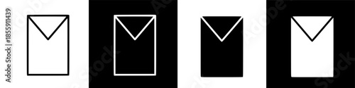 Abstract vector symbols of an envelope, ideal for digital communication and interface design