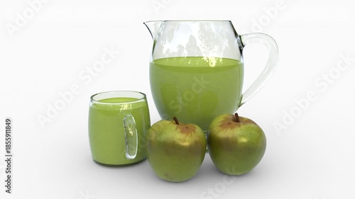 fresh green apple juice
