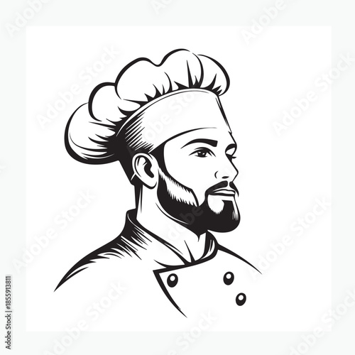 vector illustration of a chef
