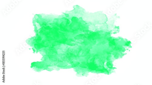 
Watercolor Ink Blot Transition on Green Screen with Soft Transparency (Alpha Matte Effect), watercolor drop on wet background smooth movement