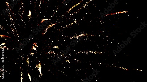 Colorful fireworks up on Black sky