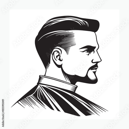 portrait of a man at the barbershop