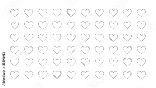 Hearts in Formation: A simple arrangement of numerous heart outlines, embodying the essence of love, care, and unity.  A gentle pattern that creates a sense of harmony.