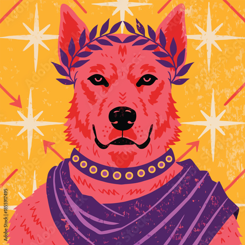 Adobe Illustrator Artworkillustration capturing the majestic head of this powerful yet graceful breed. Perfect for dog lovers seeking a touch of regal charm in their space.