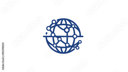 Global Network Connections Digital Globe Abstract Concept.