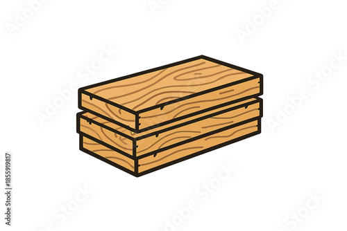 Stack of wooden planks with wood grain