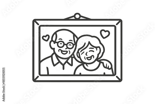 Elderly Couple Portrait in Frame