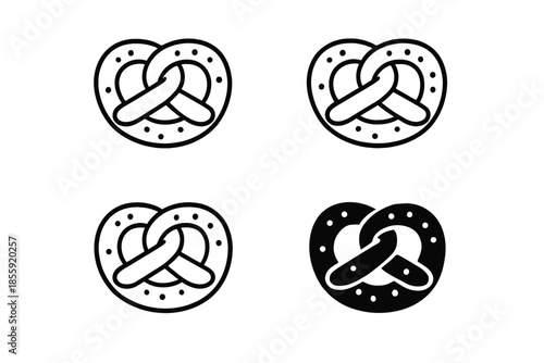 Four Pretzel Icons