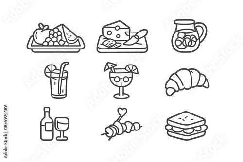 Food and drink icon set