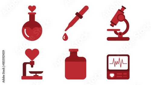 Love and Science: A graphic of love and science icons creates a captivating synergy. The fusion of hearts and scientific instruments evokes the emotions of passion, healthcare, and research