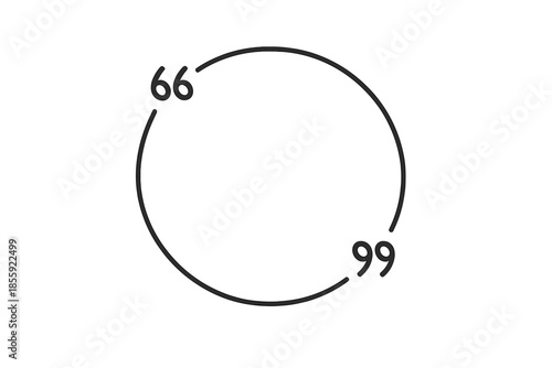 Abstract Circle with Quote Marks