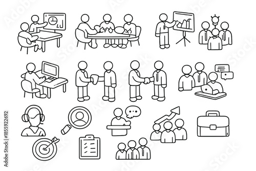 Business Meeting Icons
