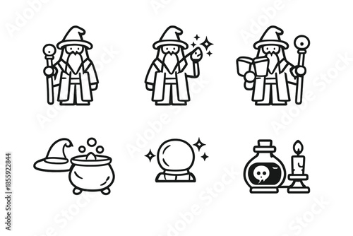 Fantasy Wizard Icons Set