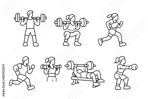 Fitness and Workout Icons Set