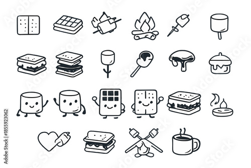 S'mores and Campfire Icons