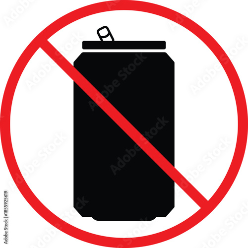 no Energy Drink icon. Caffeine stimulant prohibition symbols. Energy drink forbidden graphic design. No stimulant beverage signs
