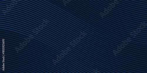 3D modern wave curve abstract presentation background. Luxury paper cut background. Abstract decoration, golden pattern, halftone gradients, 3d Vector illustration. Dark blue background