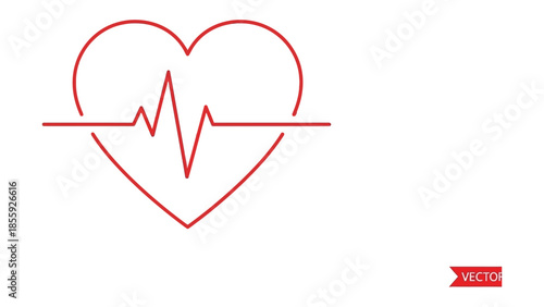 Pulse of Life: A minimalist graphic represents the essential rhythm of life, portraying a heartbeat inside a heart. This evokes concepts of health, wellness, and the vitality of existence.