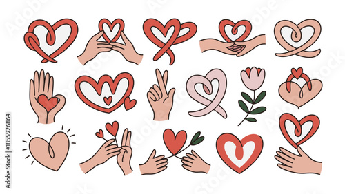 Love's Embrace: Collection of Heart Designs and Gestures