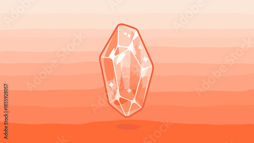 Gleaming Orange Crystal - A Symbol of Energy and Clarity.