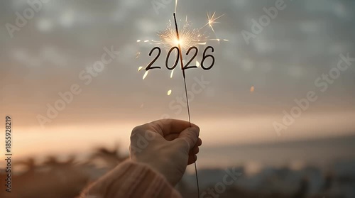 Happy New Year Sparkler Celebration