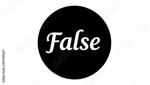 False information warning white and black icon