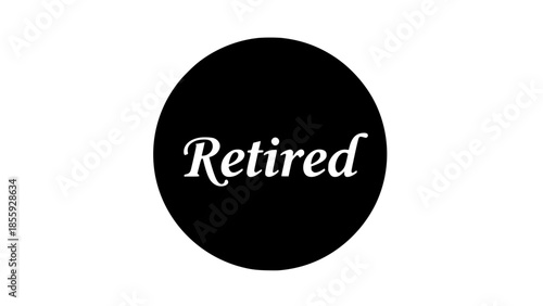Retired occupation icon white and black icon  