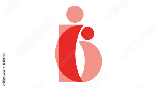 Modern Design Symbolizing Nurturing: An elegant logo with fluid lines depicting the bond between a parent and child. it symbolizes care, support, and the essence of family