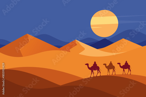 camel in the desert