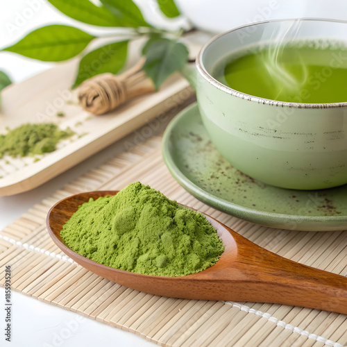 promot Matcha Magic: Experience Wellness & Flavor in Every Refreshing Cup on my backround