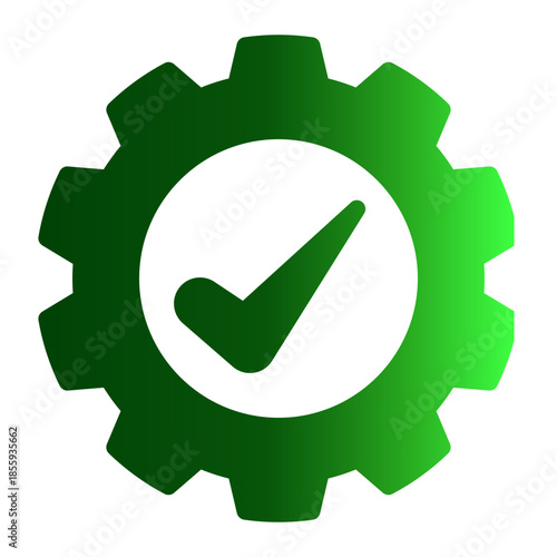 Qualified System Processing Solution Icon from Data Analysis Icon Collection (Glyph Gradient style)