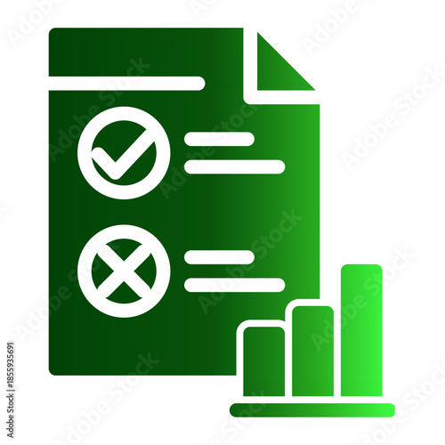 Condition Analysis Statistical Performance Icon from Data Analysis Icon Collection (Glyph Gradient style)