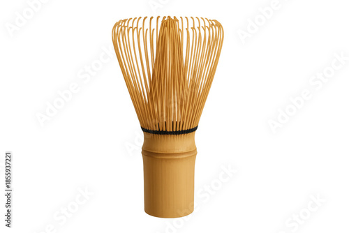 Bamboo chasen matcha whisk preparing green tea
