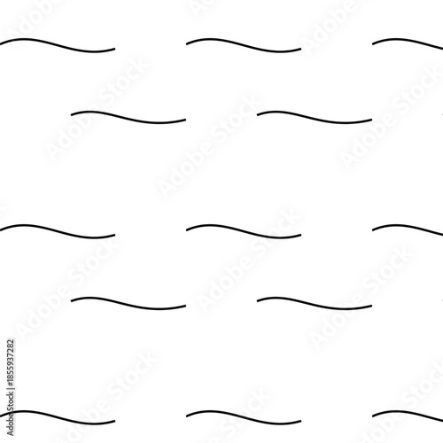 Minimal Seamless Short Wavy Line Pattern