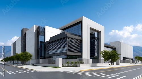 Modern architecture design urban landscape building daytime contemporary concept