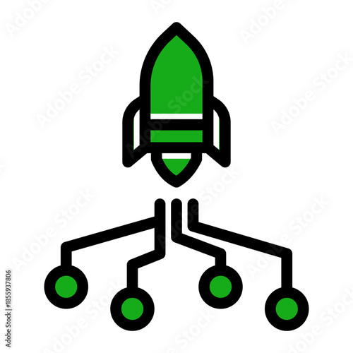 High Speed Data Transfer Network Icon from Data Analysis Icon Collection (Glyph Color Lineal style)