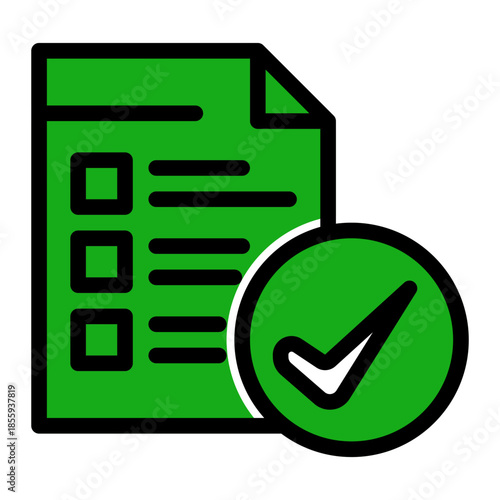 Approved Agreement Correct Qualification Icon from Data Analysis Icon Collection (Glyph Color Lineal style)
