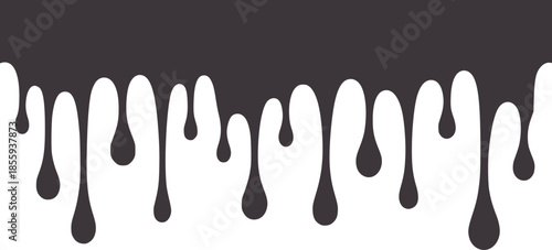 Black irregular dripping inkblot shapes dark abstract