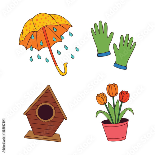 Garden and birdhouse items