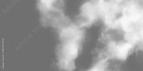 smoke. Isolated Real White Clouds on Black Background for Visual Effects on Photos and Designs. Smoke on gray background. abstract Monochrome smeared gray aquarelle painted paper texture .