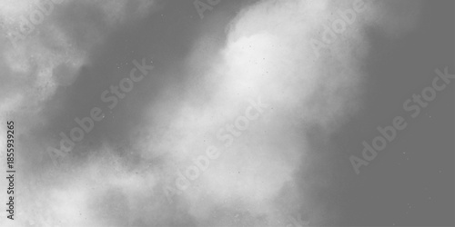 smoke. Isolated Real White Clouds on Black Background for Visual Effects on Photos and Designs. Smoke on gray background. abstract Monochrome smeared gray aquarelle painted paper texture .
