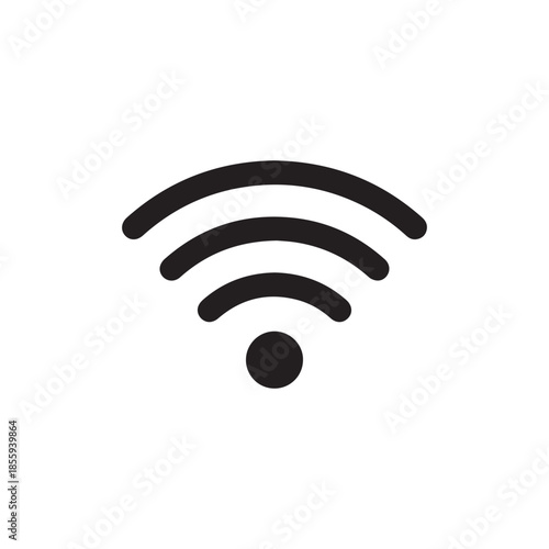 Wifi wireless internet signal flat icon for apps
