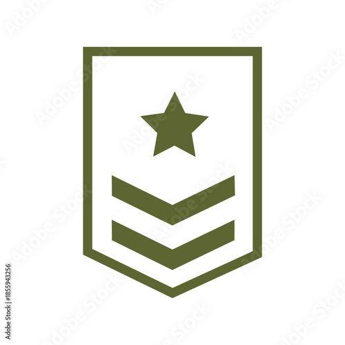 Military batch icon vector