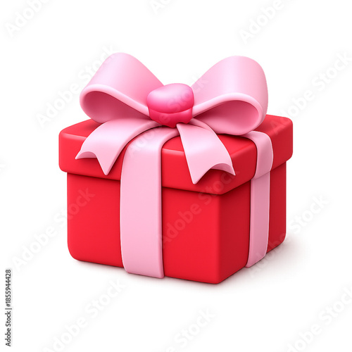 3D Gift Box Icon, Present Surprise Symbol, Transparent Icon