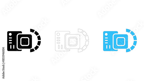 Stepper motor controller icon for precise step-based motor movement