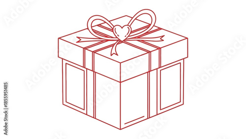 Gift of the Heart: An elegantly crafted gift box, adorned with a delicate ribbon and a heart-shaped embellishment, symbolizing love and appreciation.