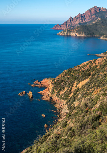 La Méditerranée : calanques de Figa Baleri à Portinello, Corse, France